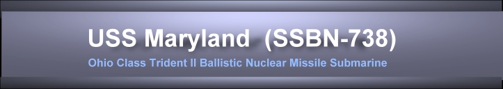 USS Maryland (SSBN-738) Nuclear Submarine Model