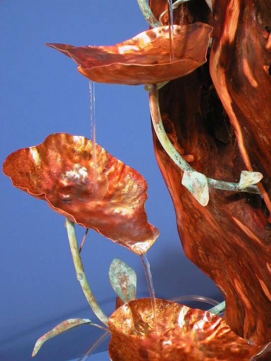 Hand Hammered Copper Water Petals
