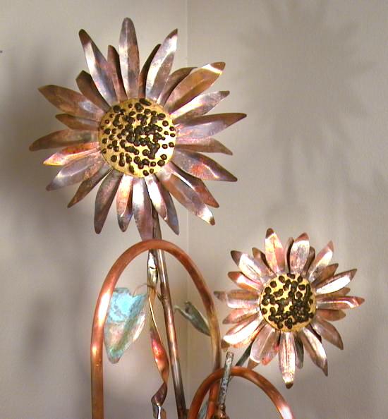 Sunflower Copper Sculpture